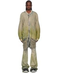 Rick Owens - Off-white Jumbo Peter Down Denim Bomber Jacket - Lyst