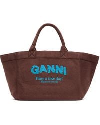 Ganni - Reversible Xxl Tote - Lyst
