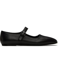 The Row - Ava Mary-Jane Leather Ballet Flats - Lyst