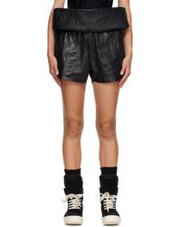 Rick Owens - Tower Crater Leather Shorts - Lyst