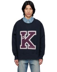 KENZO - Navy Paris Varsity Sweatshirt - Lyst