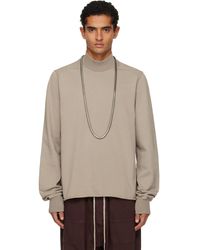 Rick Owens - Col Roulé Headon Dbl Taupe - Lyst
