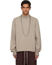 Rick Owens - Taupe Concordians Headon Dbl Turtleneck - Lyst