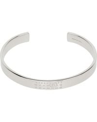 MM6 by Maison Margiela - Numerical Minimal Signature Cuff Bracelet - Lyst