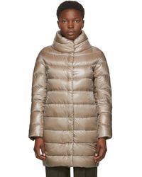 Herno Manteau en duvet taupe Egg - Marron
