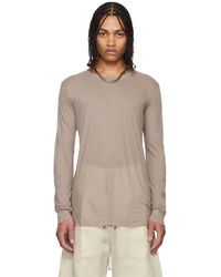 Rick Owens - トープ Hollywood Basic 長袖Tシャツ - Lyst