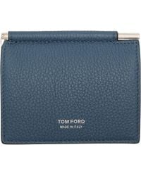 Tom Ford - Soft Grain Leather Bifold Money Clip Card Holder - Lyst