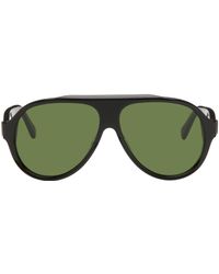 Moncler - Black Aviator Sunglasses - Lyst