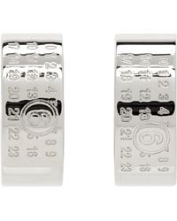 MM6 by Maison Margiela - Numeric Minimal Signature Hoop Earrings - Lyst
