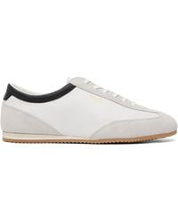 BOSS - Leather & Suede Trim Sneakers - Lyst