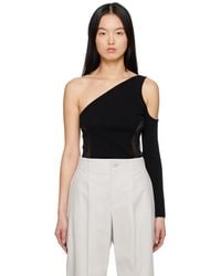 Issey Miyake - Black Figure Mesh Long Sleeve T-shirt - Lyst