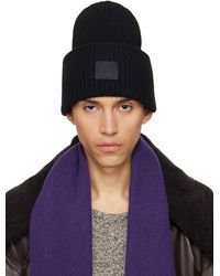 Acne Studios - ブラック Large Face Logo ビーニー - Lyst