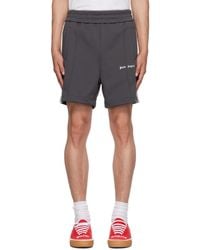 Palm Angels - Gray Classic Track Shorts - Lyst