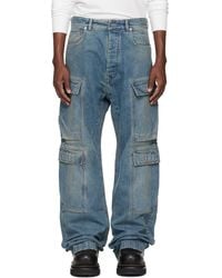 Rick Owens - Temple Double Denim Cargo Pants - Lyst