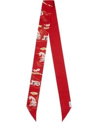 Burberry - Skinny Watercolour Ekd Silk Scarf - Lyst