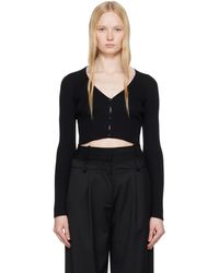 Courreges - ブラック Solar Light Rib カーディガン - Lyst