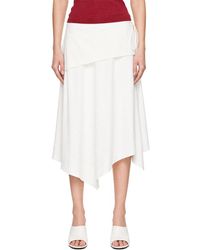 St. Agni - Detachable Belt Asymm Midi Skirt - Lyst