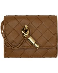 Bottega Veneta - Tan Andiamo Small Envelope Card Holder - Lyst