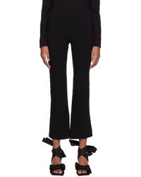 Ganni - Black Cropped Trousers - Lyst