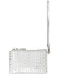 Marc Jacobs - Silver 'the Leather Top Zip Wristlet' Wallet - Lyst