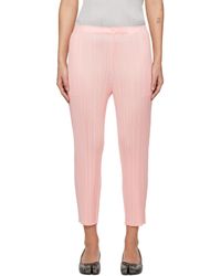Pleats Please Issey Miyake - Pantalon monthly colors february rose - Lyst
