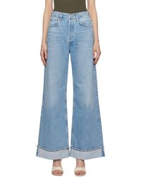 Agolde - Blue Dame High Rise Wide Leg Jeans - Lyst