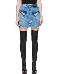 OTTOLINGER - Reversed Denim Miniskirt - Lyst