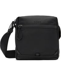 BOSS - Reflective Details Faux-Leather Reporter Bag - Lyst
