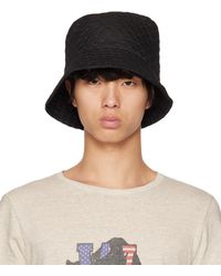 Engineered Garments - Black Graphic Bucket Hat - Lyst