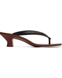Versace - Sophie Rubber Thong Heeled Sandals - Lyst