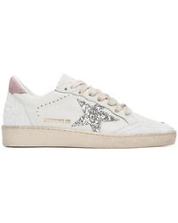 Golden Goose - Ssense Exclusive White & Beige Limited Edition Ballstar Sneakers - Lyst