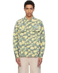 Marni - Chemise Vert Et Jaune En Lin À Motif Floral - Lyst