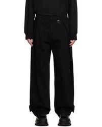 WOOYOUNGMI - Black Pleated Jeans - Lyst
