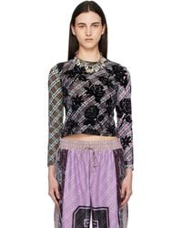 Chopova Lowena - Picnic Plaid Flocked Mesh Top - Lyst