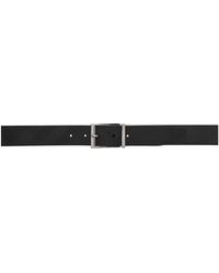 Burberry Ceinture reversible noire et grise London Check