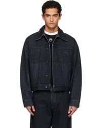 Marine Serre - Moon Waxed Denim Jacket - Lyst