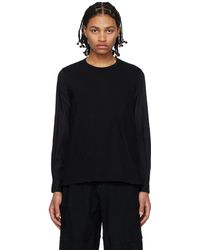 COMME DES GARÇON BLACK - Black Paneled Long Sleeve T-shirt - Lyst