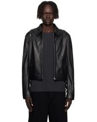 Acne Studios - Belted Leather Jacket - Lyst