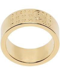 MM6 by Maison Martin Margiela - Gold Numeric Minimal Signature Ring - Lyst