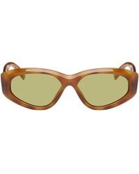 Le Specs - Tortoiseshell Under Wraps Sunglasses - Lyst