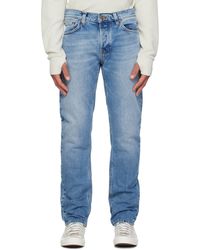 Nudie Jeans - Jean Solid Ollie Bleu - Lyst