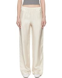 Loulou de Saison - Off- Alera Lds Silk Twill Trousers - Lyst
