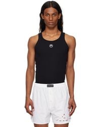 Marine Serre - Moon Logo Ribbed Jersey Tank Top - Lyst