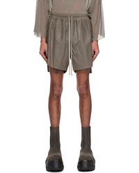 Rick Owens - Short Boxeur Gris En Cuir - Lyst