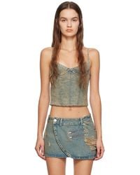 Miaou - Blue Kiko Denim Tank Top - Lyst