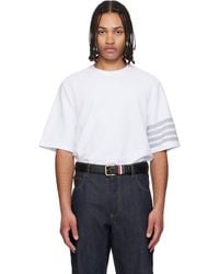 Thom Browne - Textured Pique 4-Bar T-Shirt - Lyst
