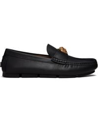 Versace - 'La Medusa' Leather Driver Loafers - Lyst