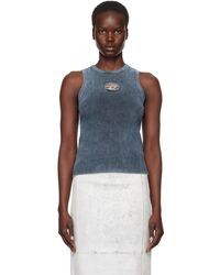 DIESEL - Débardeur Anchor Bleu - Lyst