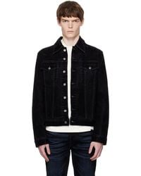 Cout de la Liberte - Johnny Stretch Suede Denim Trucker Jacket - Lyst