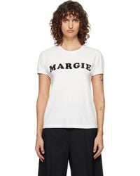 MM6 by Maison Margiela - Off- 'Margie' T-Shirt - Lyst